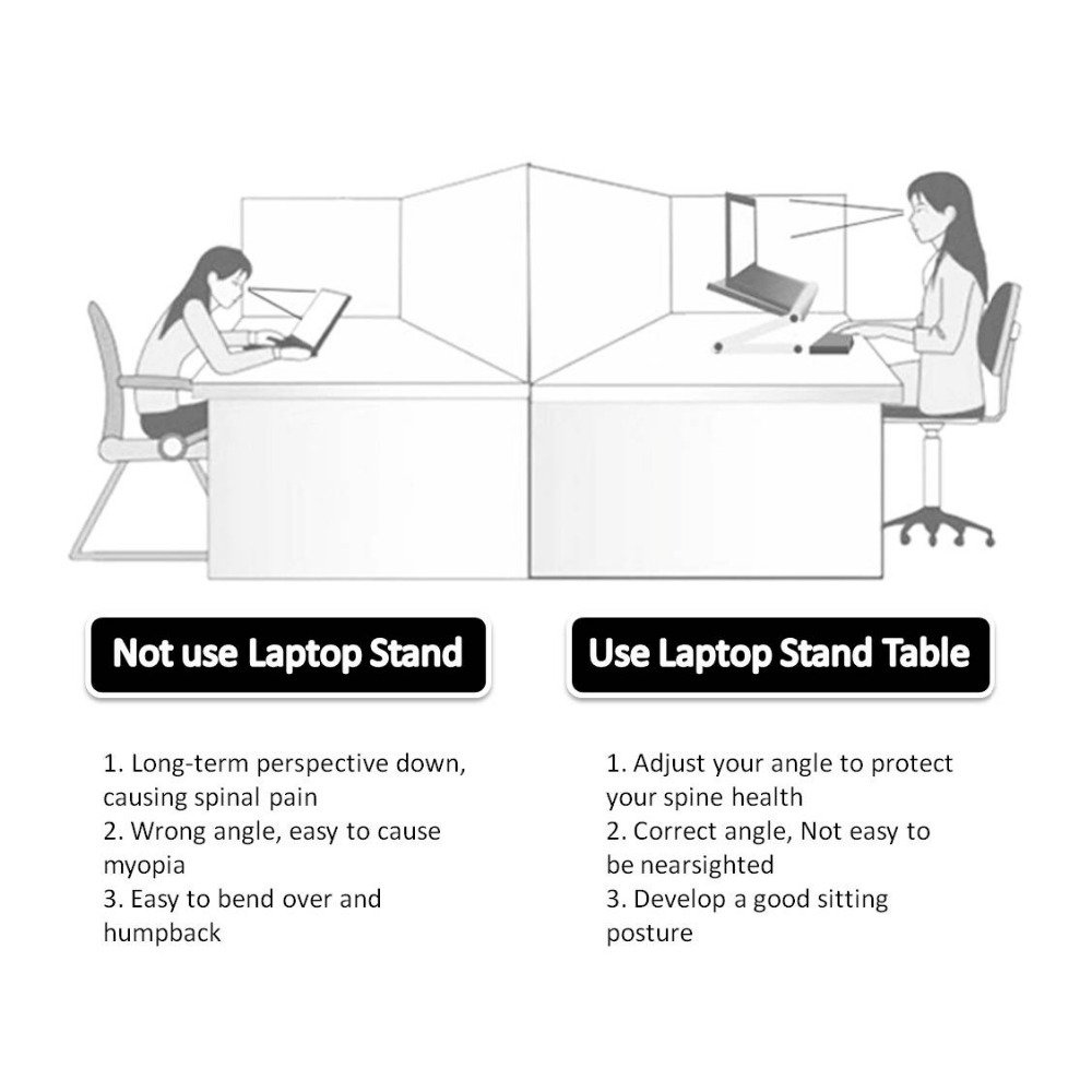 Support ergonomique pliable pour ordinateur portable et tablette - Image 6