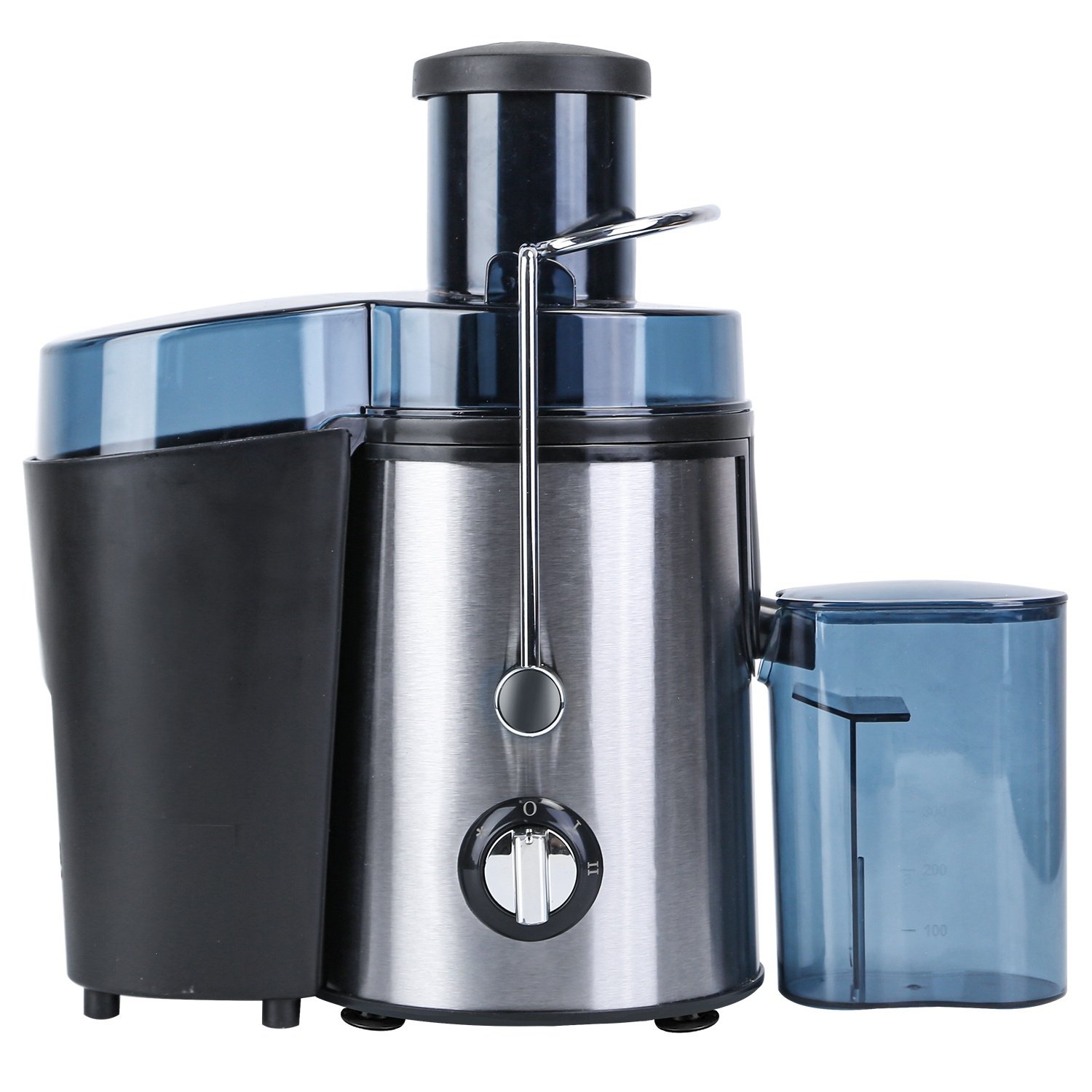 Extracteur de jus centrifuge électrique (1 unité) – 2 vitesses, goulotte d'alimentation large (6,6 cm), récipient à jus (500 ml) et collecteur de pulpe (1,6 l) – Pour fruits et légumes - Image 3
