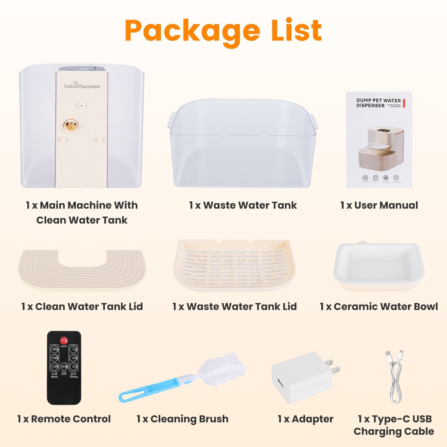 1 Fontaine à eau intelligente pour animaux – Distributeur automatique sans fil et rechargeable (4,5 L) avec remplissage autonome, 3 niveaux de débit, 3 intervalles de distribution, télécommande et brosse de nettoyage. - Image 10
