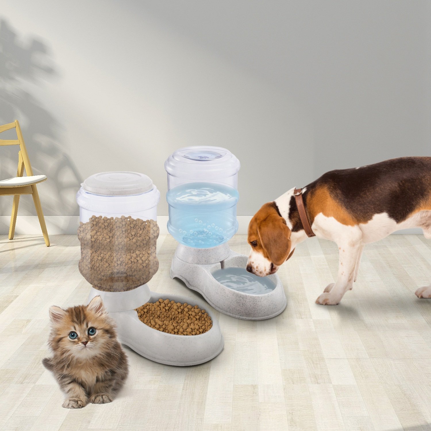 Distributeur d'eau pour animaux 3,5 L (1 gallon) – Abreuvoir automatique par gravité pour chiens et chats - Image 6