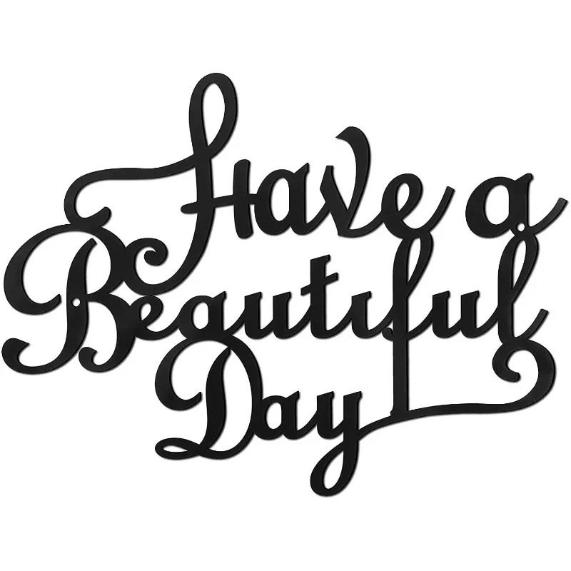 Décoration murale en fer « Have A Wonderful Day » (Passez une merveilleuse journée) - Image 5