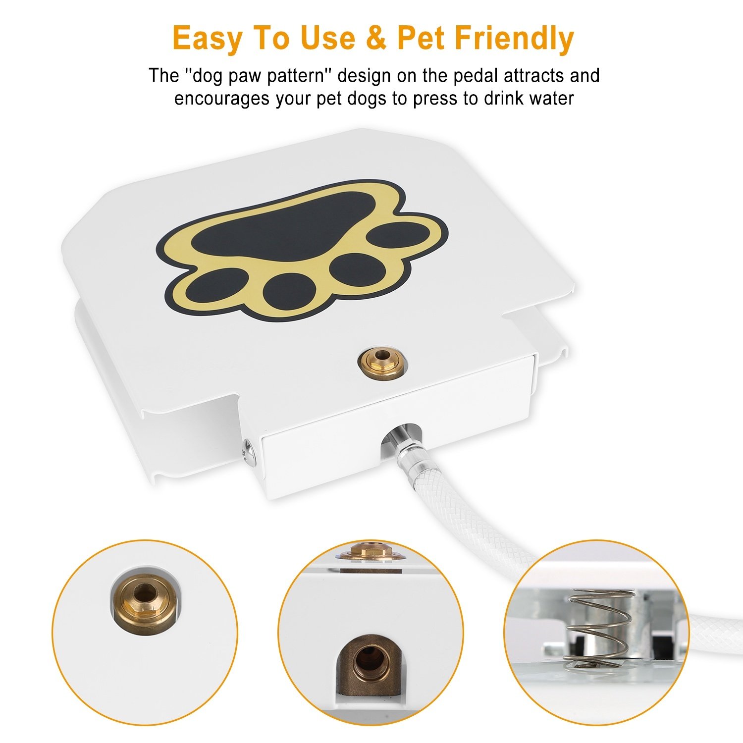 1 Fontaine à eau pour chien (extérieur) – Distributeur d'eau activé par pression de la patte avec valve à pédale interactive - Image 2