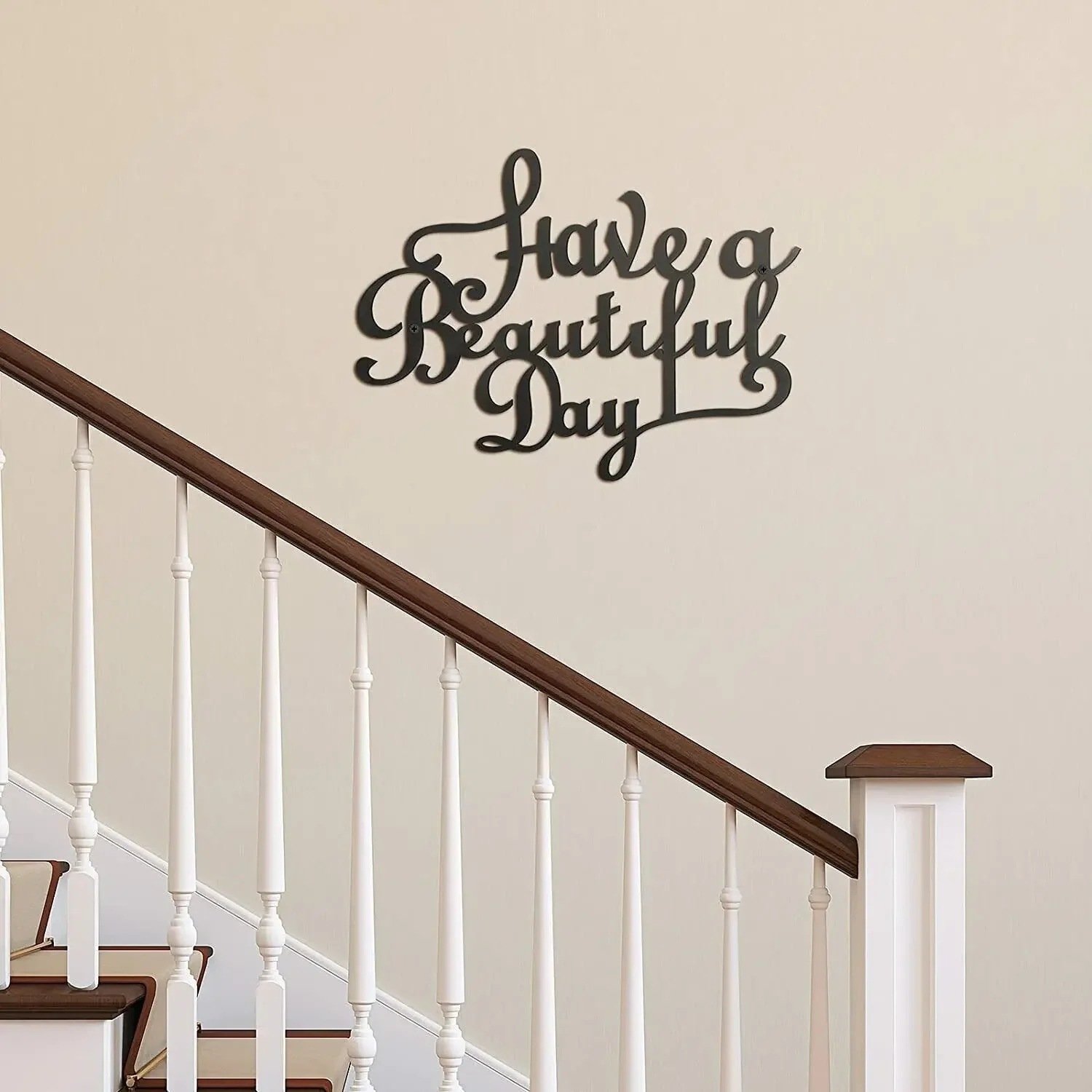 Décoration murale en fer « Have A Wonderful Day » (Passez une merveilleuse journée) - Image 2