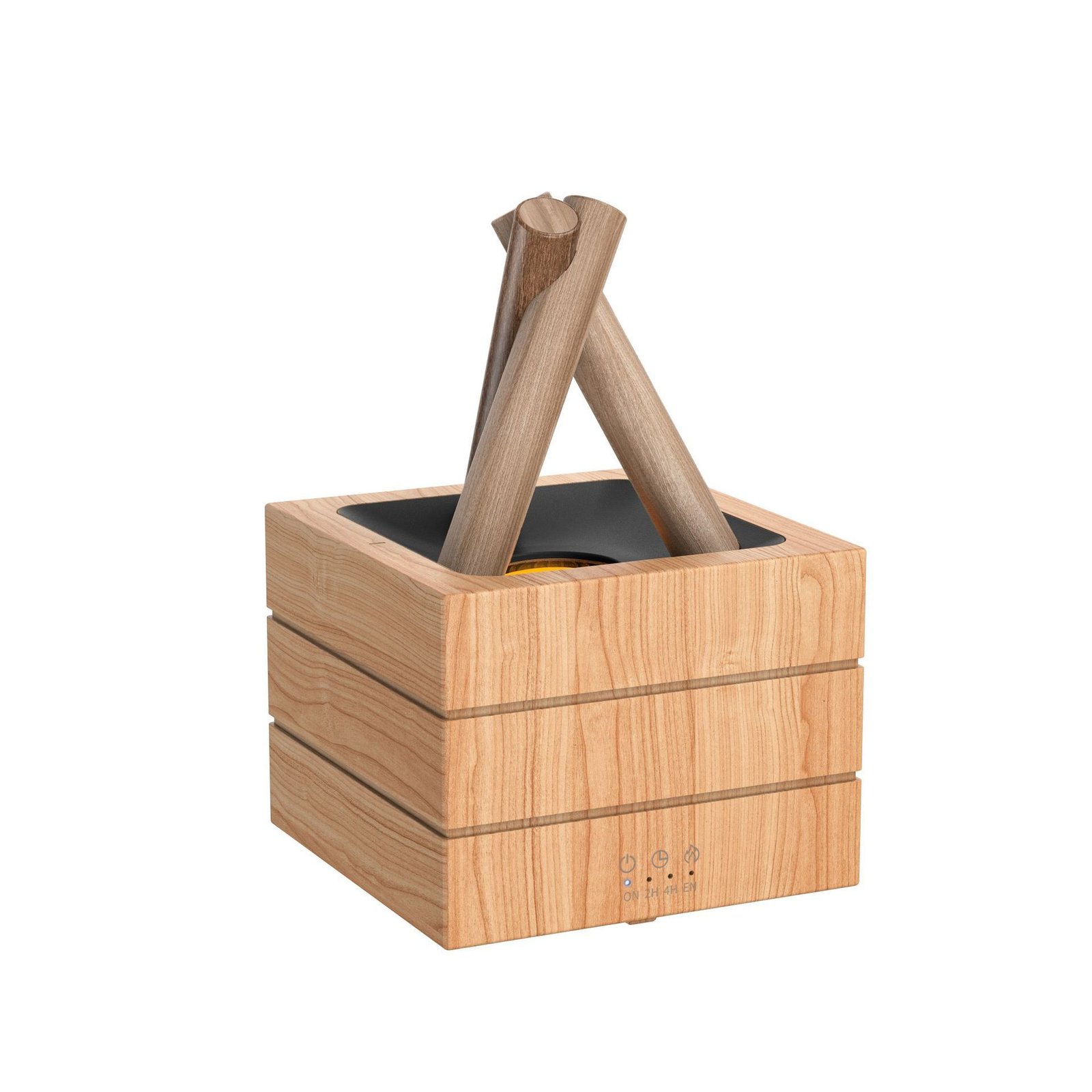 Humidificateur et diffuseur d'arômes USB de bureau avec effet de flamme – Diffusion intense de brume, compatible avec les huiles essentielles, éclairage LED 7 couleurs. - Image 4
