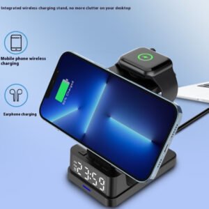 Chargeur sans fil magnétique 3-en-1 15 W avec horloge