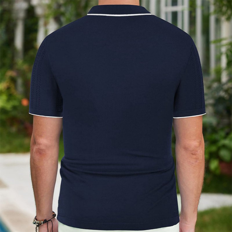 Polo à manches courtes pour homme – Haut d'été élégant et professionnel avec col boutonné - Image 5