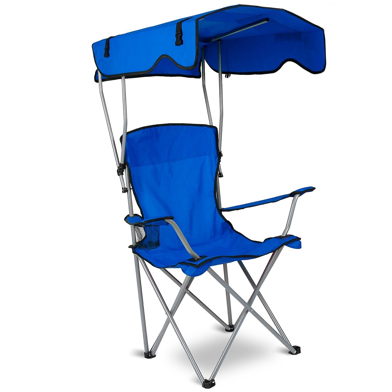 1 chaise de camping pliable avec auvent et porte-gobelet, charge maximale de 150 kg (330 lb), se replie en sac de transport, expédition FedEx - Image 8
