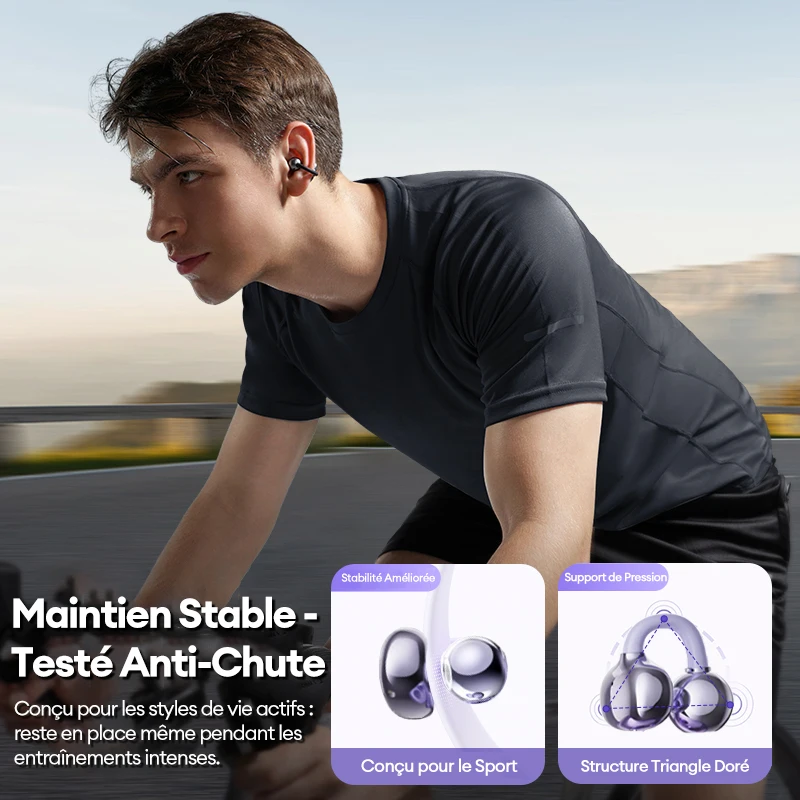 Casque Bluetooth 6.0 Lenovo LE302, Stéréo HIFI, Réduction de Bruit - Image 4