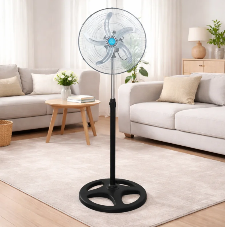 Ventilateur sur Pied Réglable - 5 Pales, Silencieux & Rotatif - Image 6