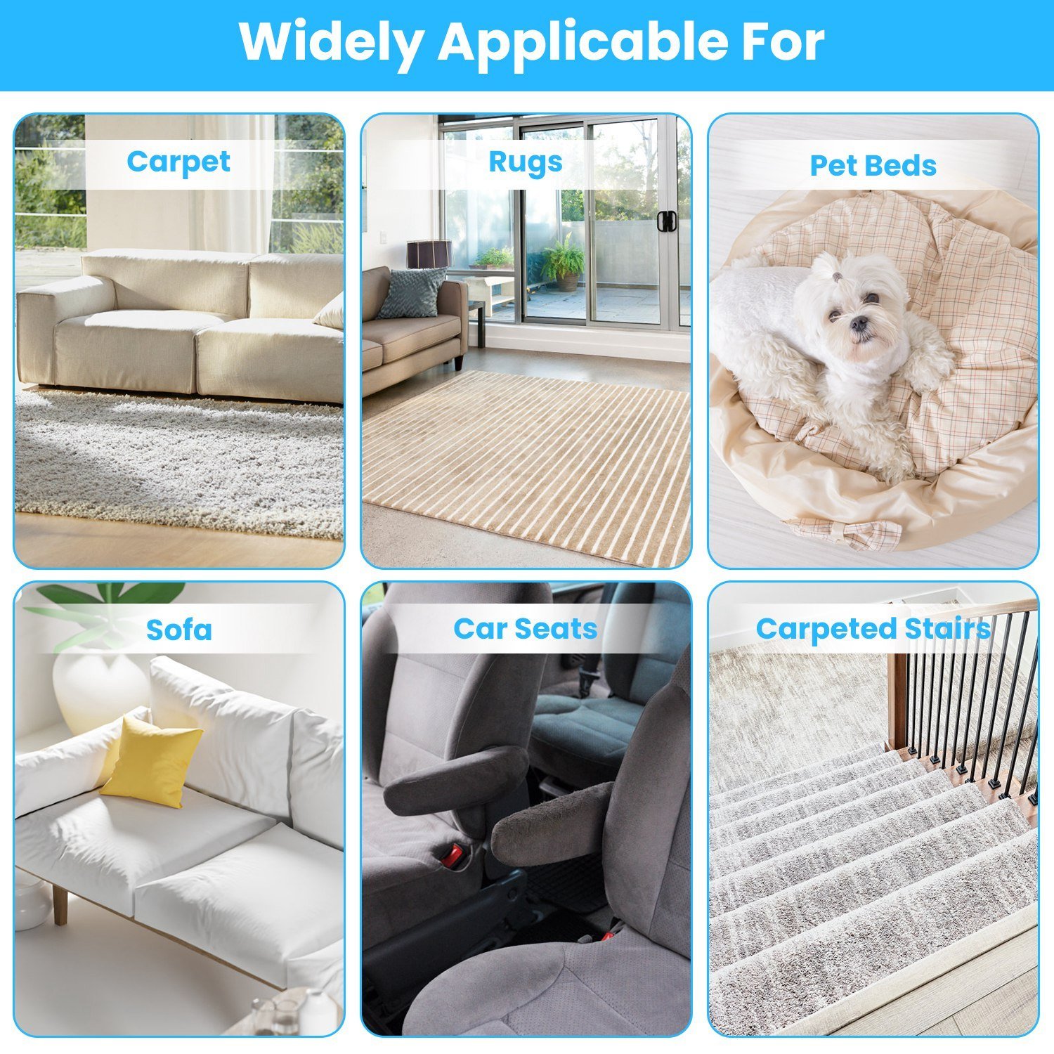 1 Râteau anti-poils pour animaux avec manche télescopique réglable (138 cm) – Grattoir multi-surfaces pour poils de chien et chat, adapté aux tapis, moquettes, vêtements et canapés. - Image 6