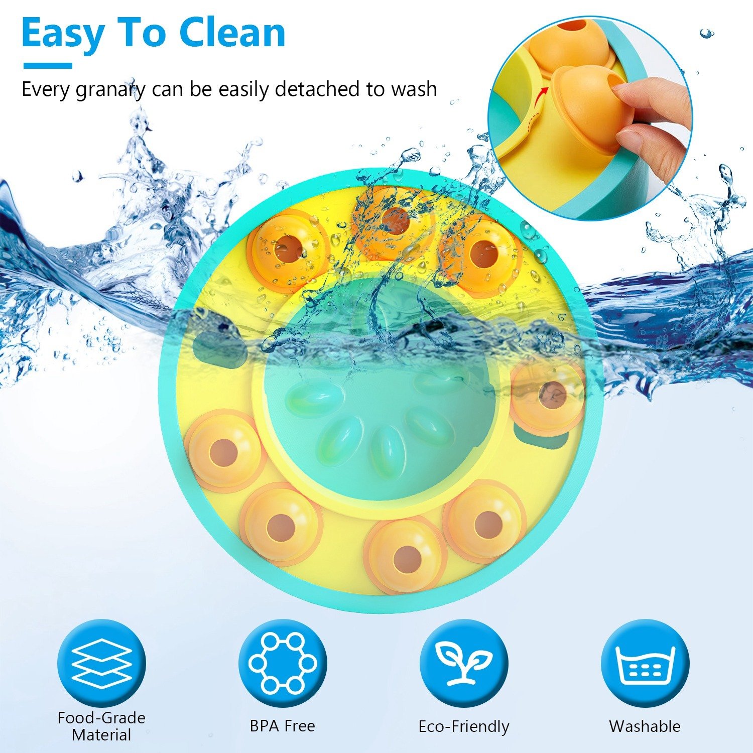 1 x Jouet interactif distributeur de friandises et gamelle anti-glouton pour chiens et chats – Jeu de réflexion pour l'entraînement du QI et la stimulation mentale (convient aux petites, moyennes et grandes tailles) - Image 6