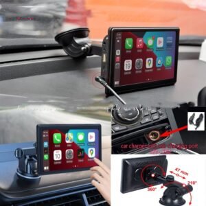 Écran intelligent portable IPS pour voiture avec projection sans fil (CarPlay et Android Auto)