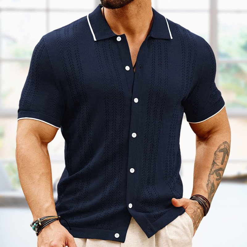 Polo à manches courtes pour homme – Haut d'été élégant et professionnel avec col boutonné - Image 6