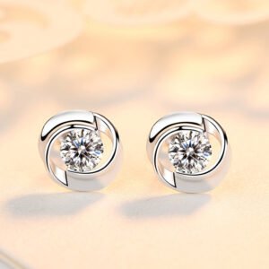 Boucles d'oreilles rose en argent pur S925 avec motifs en forme de pétales ; mini-boucles d'oreilles minimalistes pour femme, style coréen, combinant