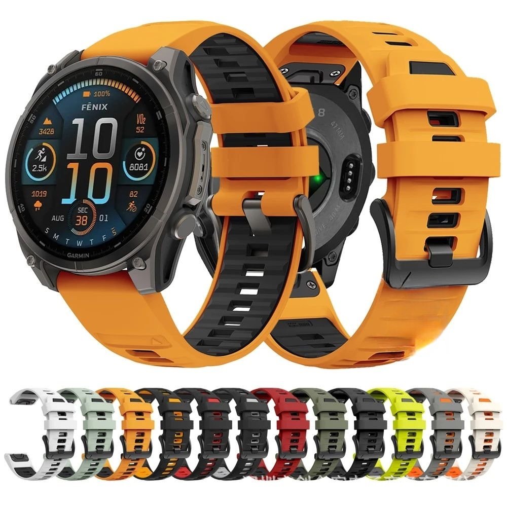 Compatible with Garmin Fenix 8 Official Style Strap, Fenix 8 Series 43/47/51mm Quick-Release Silicone Watch Band - Image 2