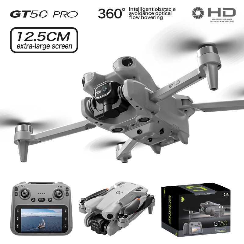 Drone avec écran HD pour la photographie aérienne, moteur sans balais, détection d'obstacles, drone quadricoptère jouet - Image 5