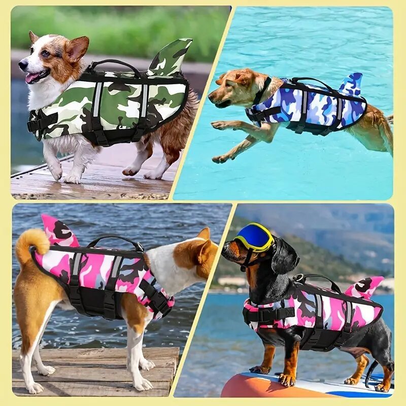 Gilet de sauvetage léger et ajustable par velcro pour chien. Maillot de bain pour chiens de taille moyenne à grande. - Image 4
