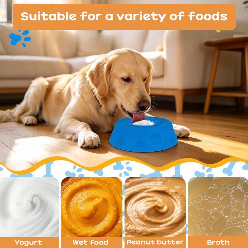 Gamelle à lécher en silicone pour chien avec balle roulante, anti-étouffement et antidérapante - Image 10