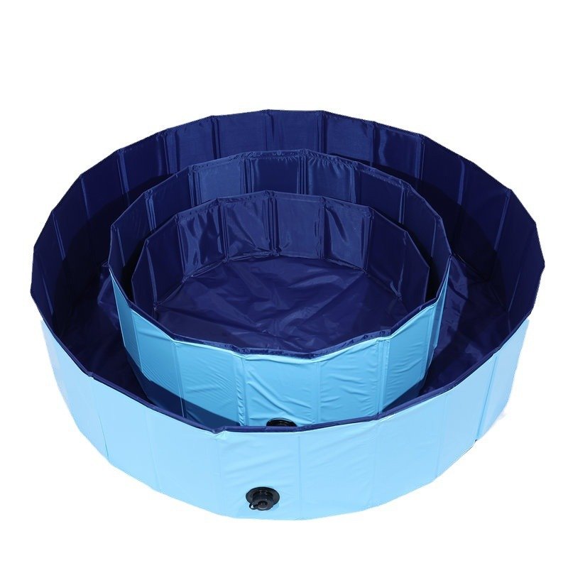 Piscine portable pour chiens – Baignoire pliable pour animaux avec bonde de vidange, piscine extérieure pour chiots pour s'amuser dans l'eau et se lav