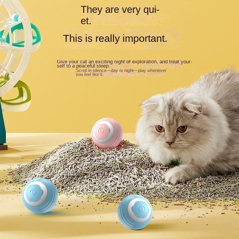 Balle à rouler intelligente pour chat, jouet anti-ennui et d'auto-divertissement, résistante aux morsures - Image 4
