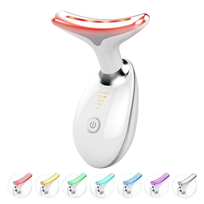 Appareil de massage de la nuque avec luminothérapie 7 couleurs pour le soin des rides du cou - Image 8