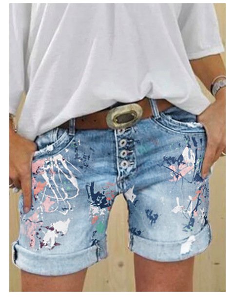 Pantalon imprimé taille haute élastiqué pour femme - Image 9