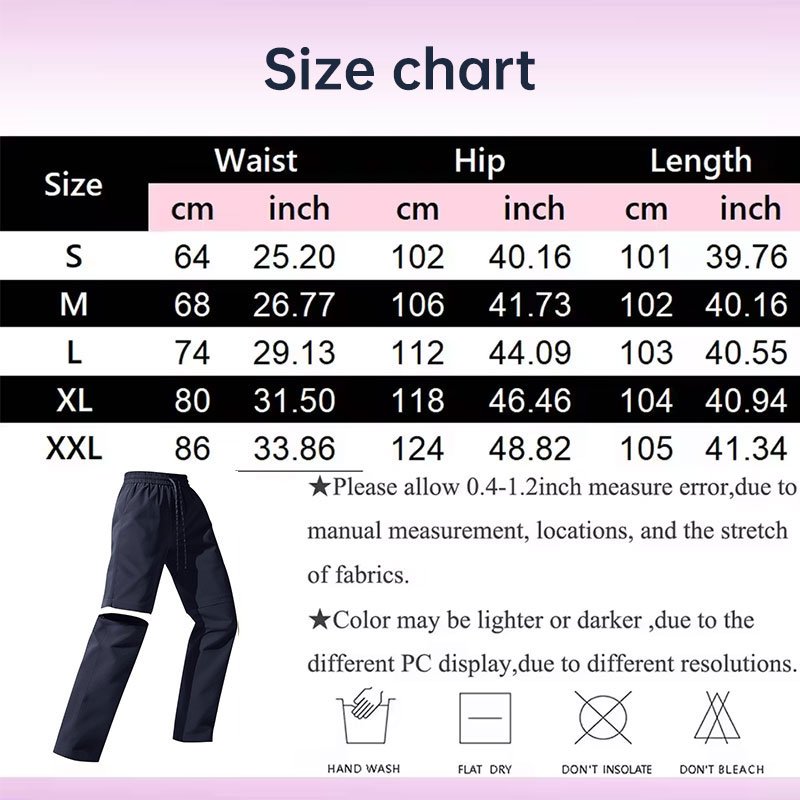 Pantalon de randonnée convertible pour femme - Pantalon cargo imperméable à séchage rapide avec jambes amovibles par fermeture éclair, idéal pour le c - Image 13