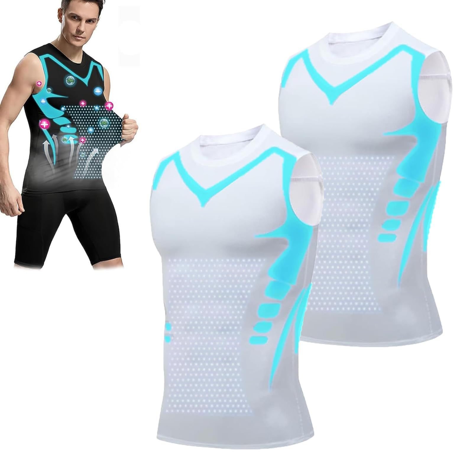 Gilet de sport pour homme à séchage rapide, manches courtes, ajusté, hautement élastique et respirant, évacuant l'humidité, idéal pour l'entraînement - Image 9