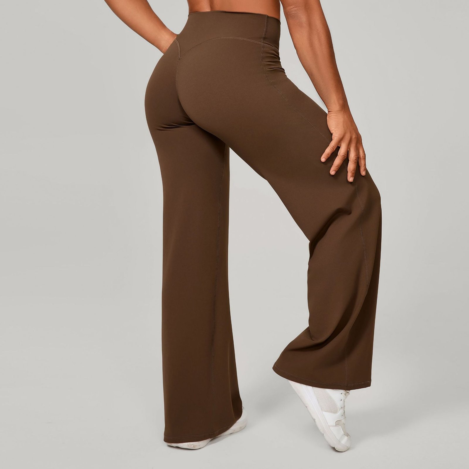 Pantalon de yoga confortable à taille haute et jambes droites pour femmes - Image 10