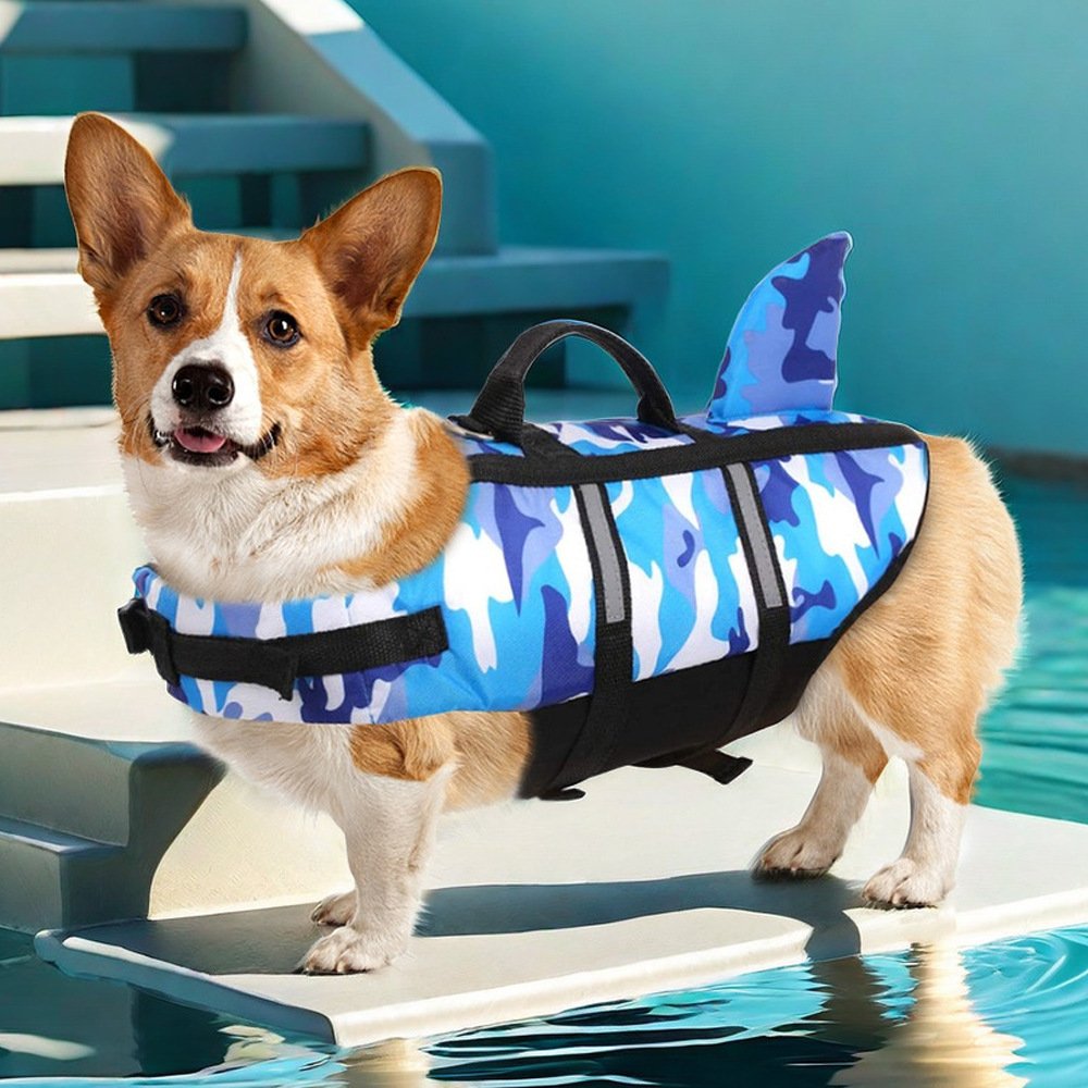 Gilet de sauvetage léger et ajustable par velcro pour chien. Maillot de bain pour chiens de taille moyenne à grande. - Image 3