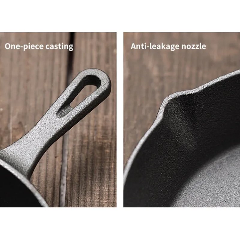 Ensemble de 4 poêles en fonte antiadhésives pour induction, poêle à œufs et à crêpes - Image 5
