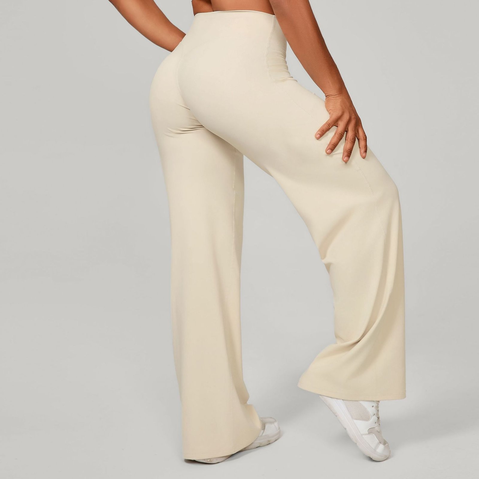 Pantalon de yoga confortable à taille haute et jambes droites pour femmes - Image 5