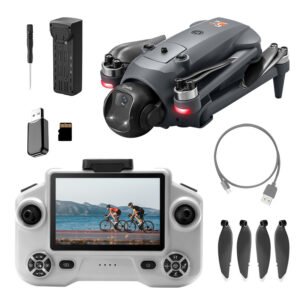 Drone YL059, quadricoptère sans balais, télécommandé par GPS, avec fonction de largage, évitement d'obstacles et écran tactile 5G.
