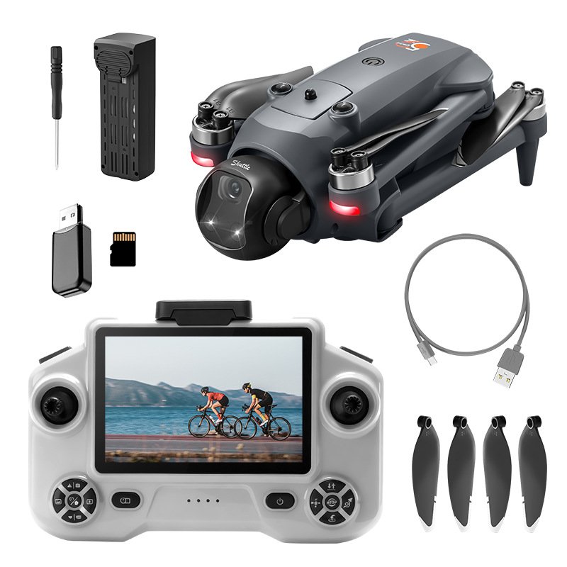 Drone YL059, quadricoptère sans balais, télécommandé par GPS, avec fonction de largage, évitement d'obstacles et écran tactile 5G.