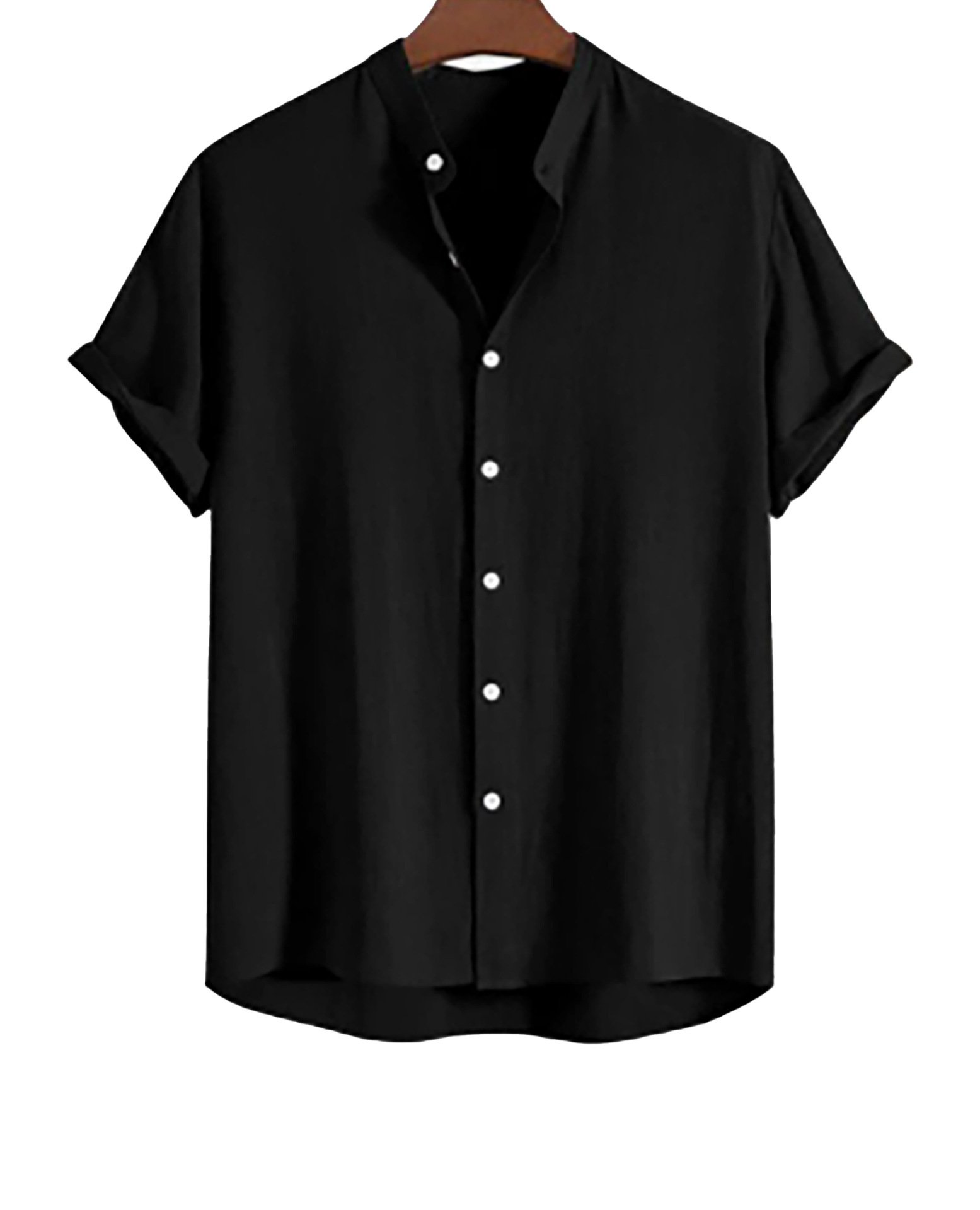 Ensemble de costume pour homme en lin et coton, coupe ajustée, col montant - Image 14