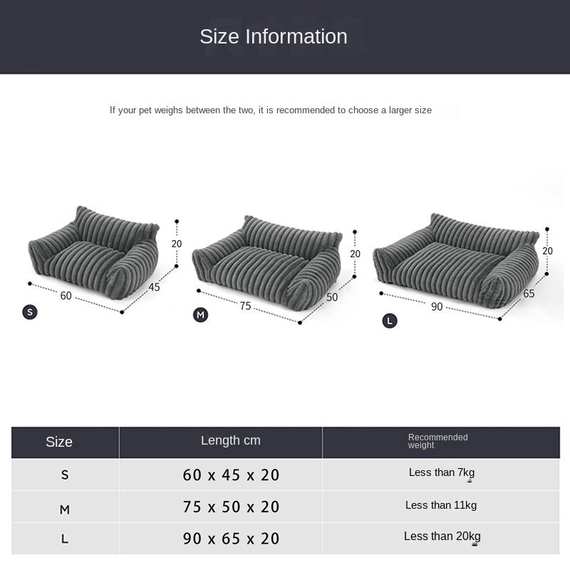 Canapé pour animaux de compagnie avec housse amovible et lavable, matelas pour animaux de compagnie toutes saisons avec lit pour chien en peluche four - Image 4