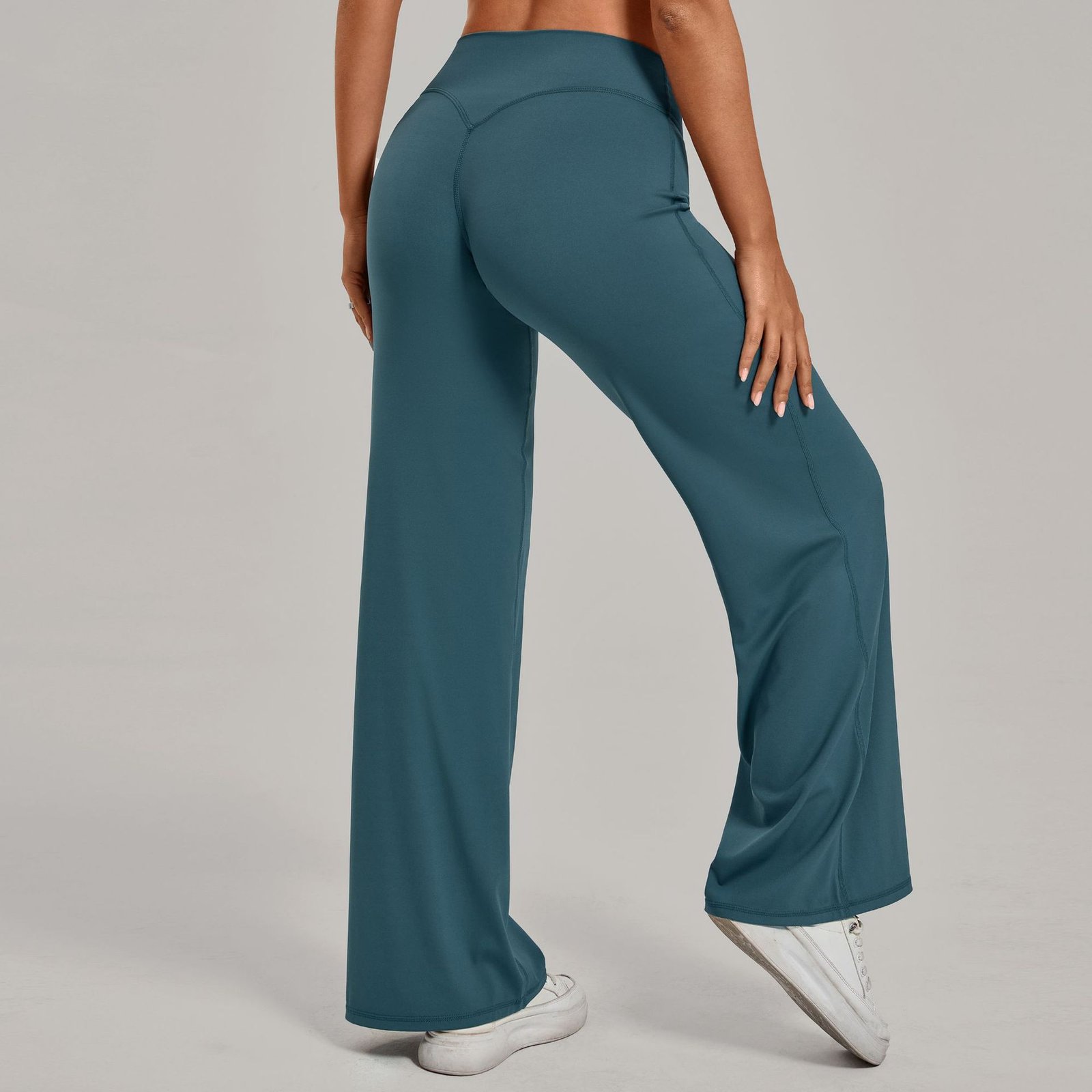 Pantalon de yoga confortable à taille haute et jambes droites pour femmes - Image 8