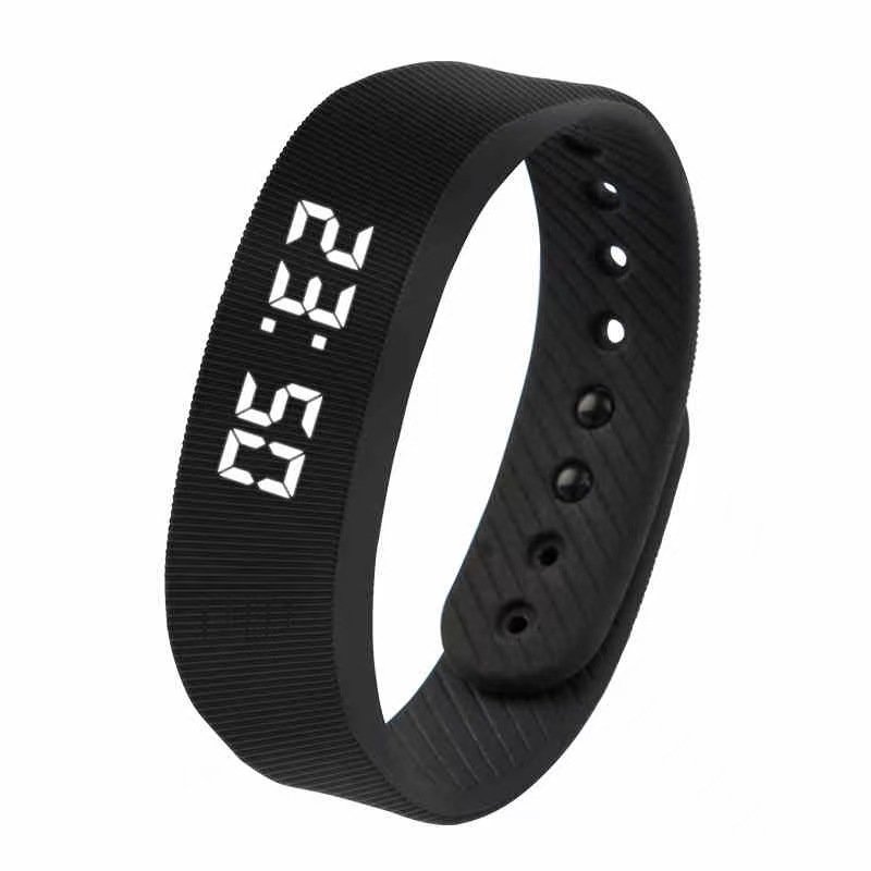 Montre connectée / Bracelet connecté – Écran couleur rond – Musique, météo, podomètre, fonctions sportives
