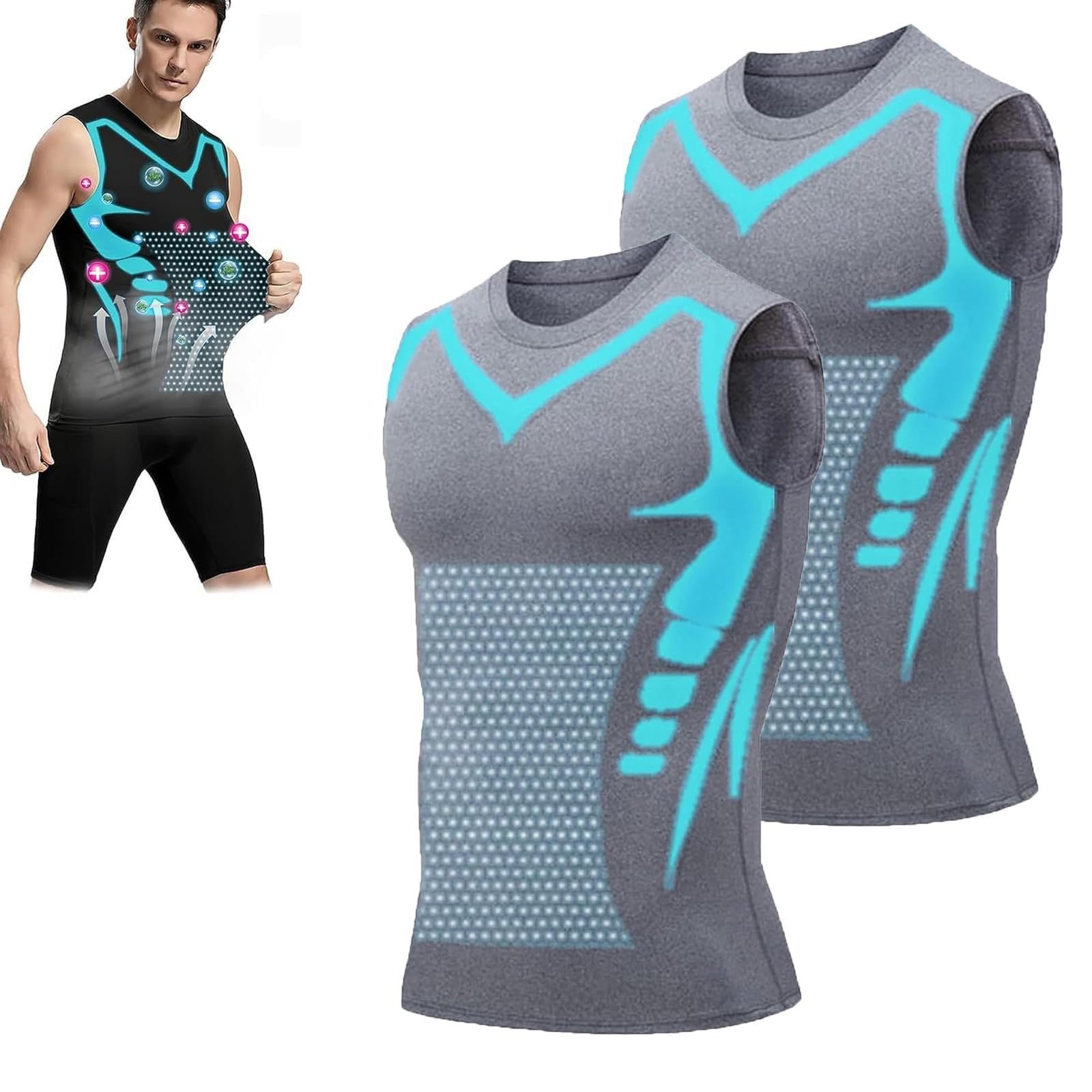 Gilet de sport pour homme à séchage rapide, manches courtes, ajusté, hautement élastique et respirant, évacuant l'humidité, idéal pour l'entraînement - Image 8