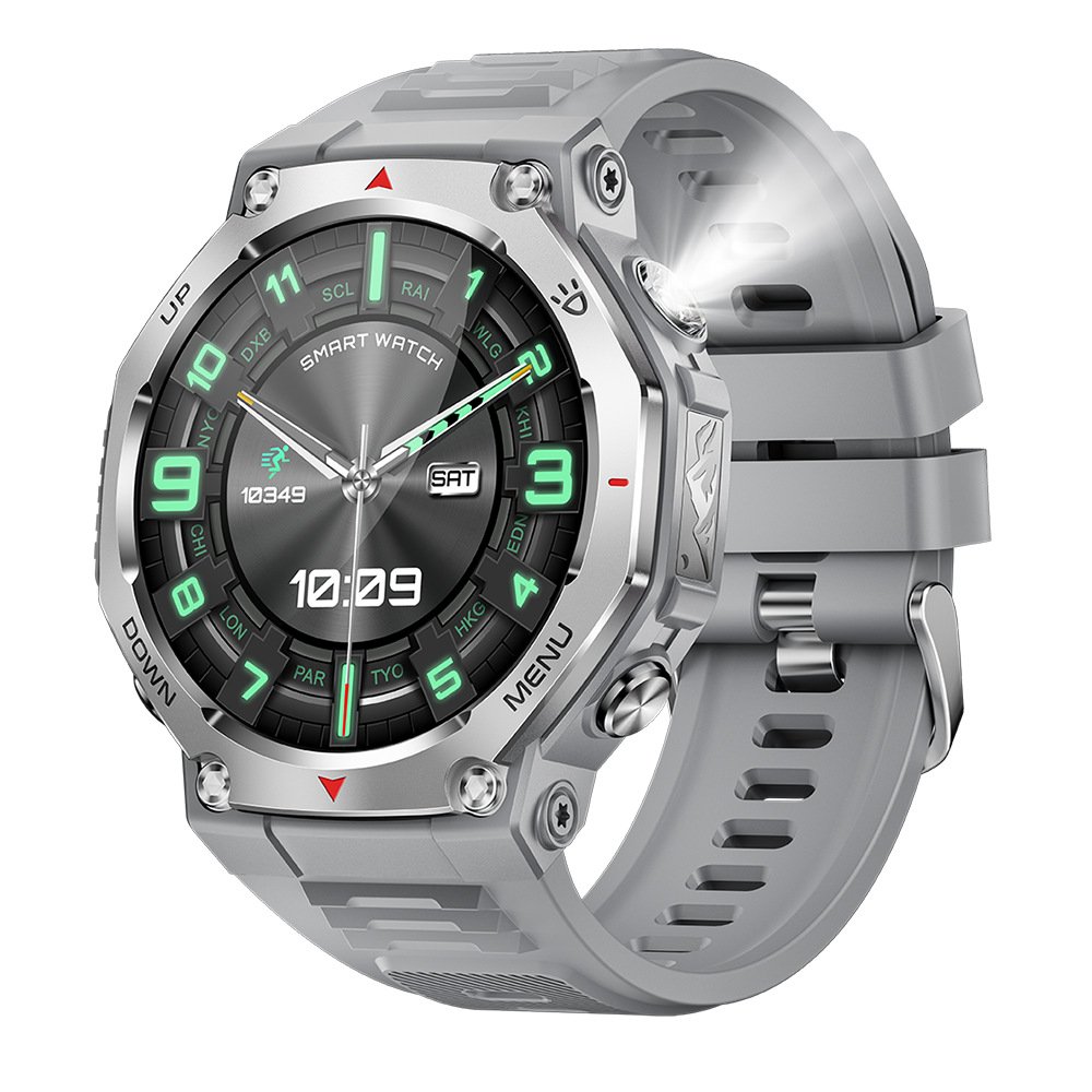 Montre connectée KT85 avec Bluetooth, lampe torche, cardiofréquencemètre, oxymètre de pouls et fonctions multiples pour l'extérieur - Image 4