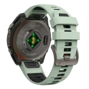 Compatible with Garmin Fenix 8 Official Style Strap, Fenix 8 Series 43/47/51mm Quick-Release Silicone Watch Band