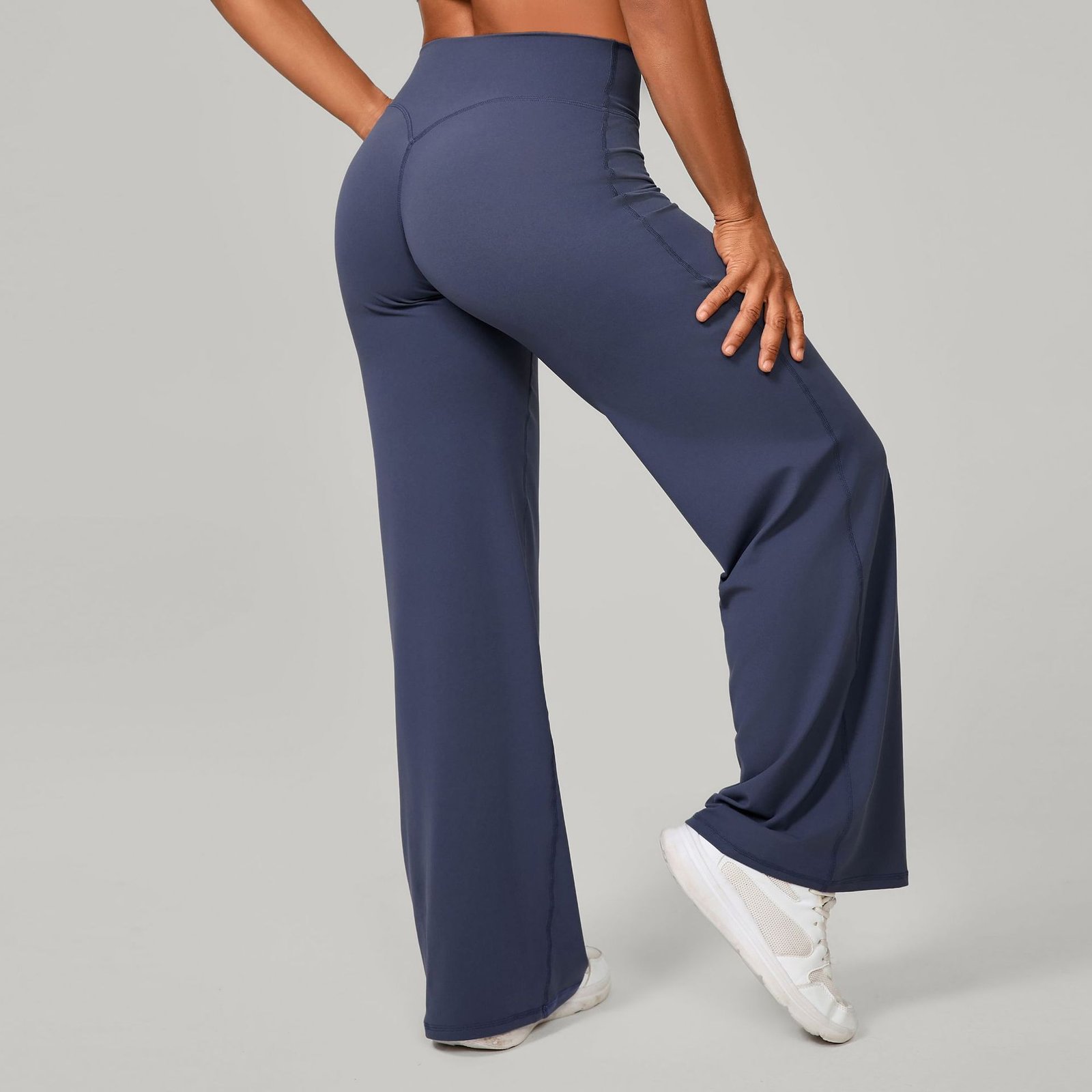 Pantalon de yoga confortable à taille haute et jambes droites pour femmes - Image 4