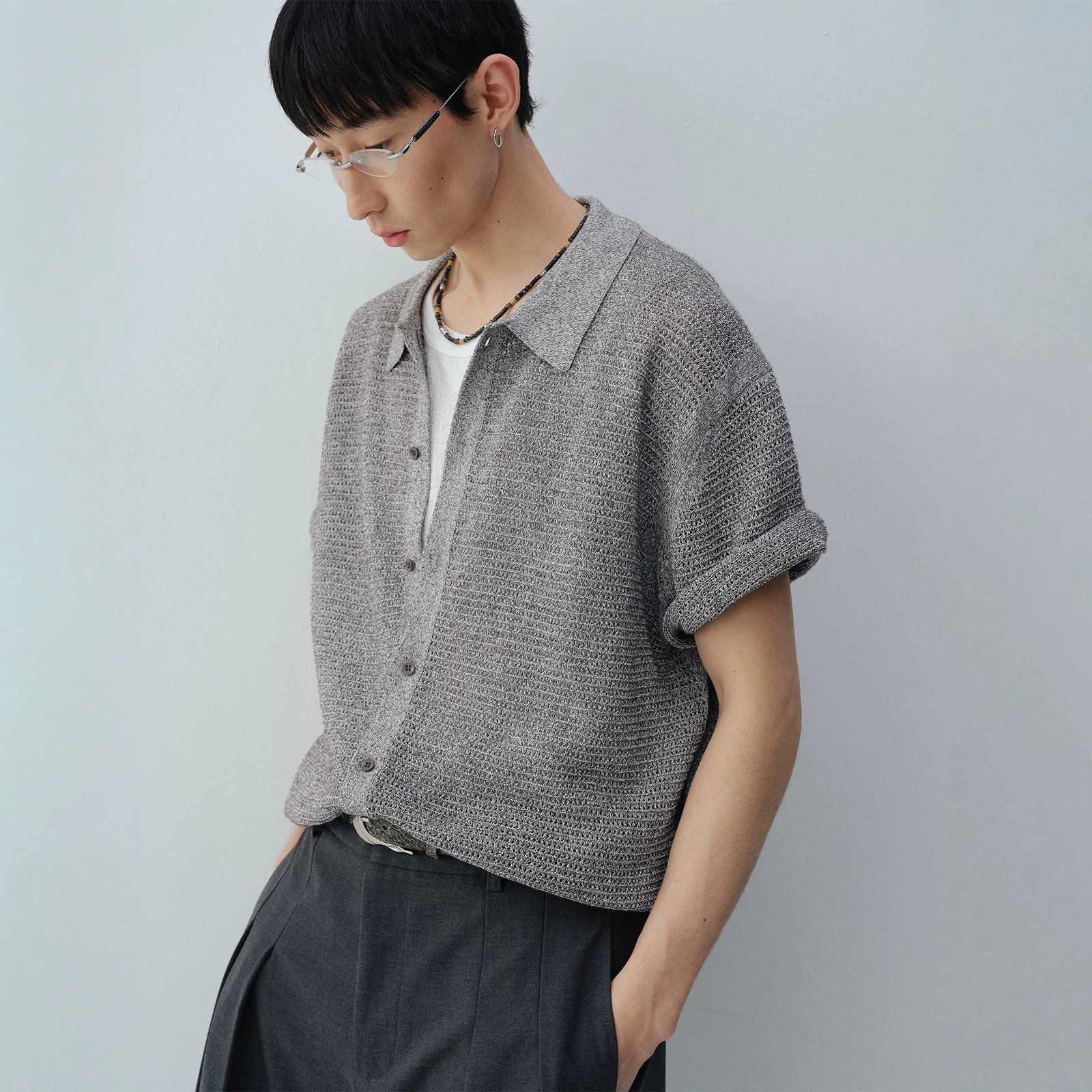 Chemise en maille classique à manches courtes pour homme - Image 3