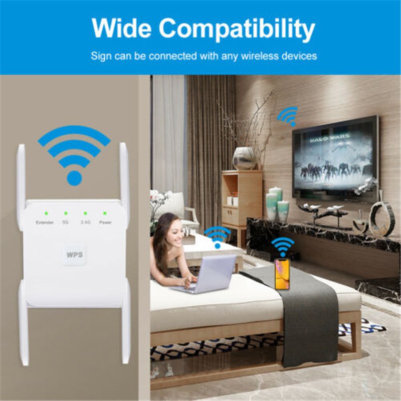 Répéteur Wi-Fi double bande AC1200M, amplificateur de signal sans fil 5G haute puissance - Image 4