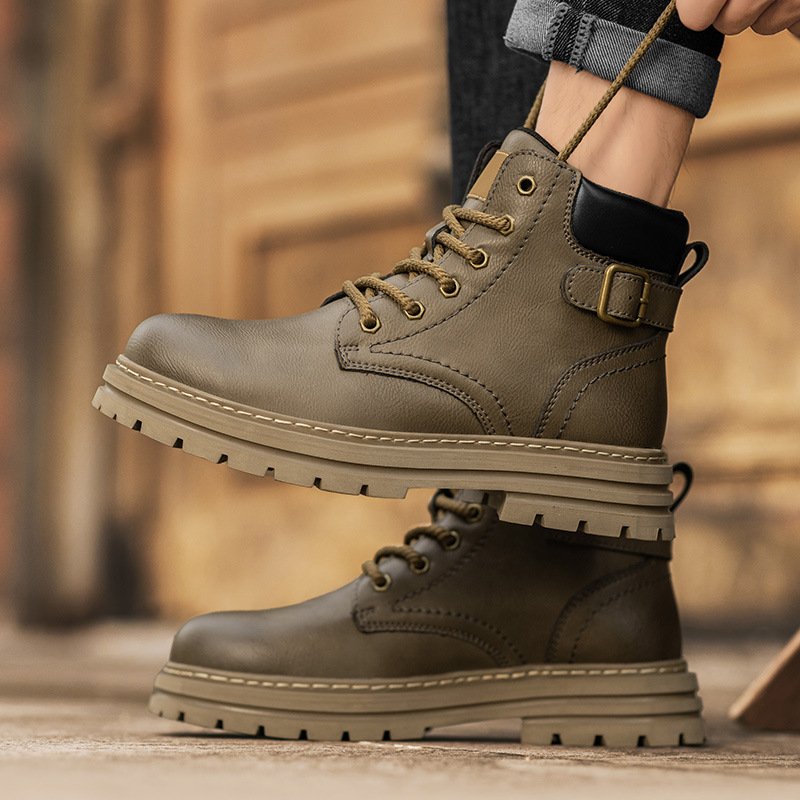 Bottines style Martin pour homme – Modèle montant rétro esprit « workwear » pour l'automne-hiver - Image 2