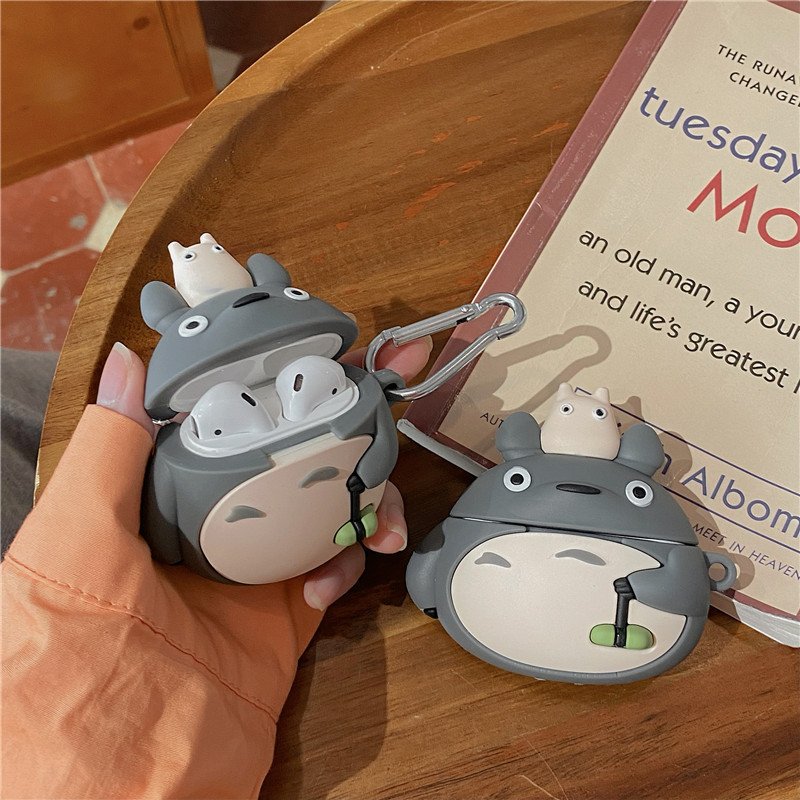 Étui de protection en silicone pour AirPods Pro 3 Apple (2e/3e/4e génération) avec motif Totoro mignon - Image 3