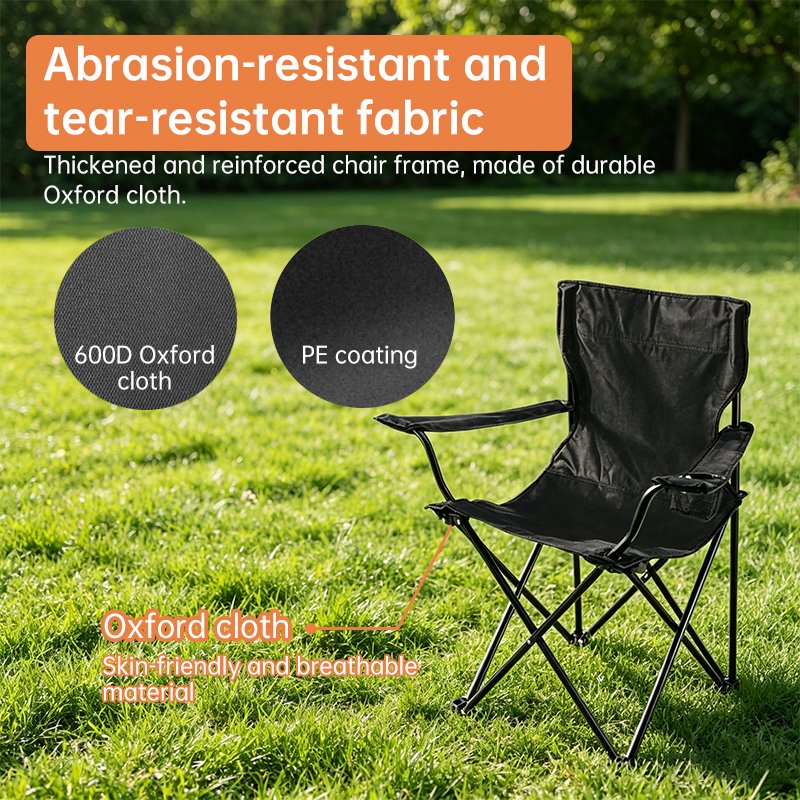 Chaise de camping pliante et portable – Siège de pêche 50 x 50 x 80 cm, léger et robuste, supporte jusqu'à 130 kg, facile à transporter - Image 11
