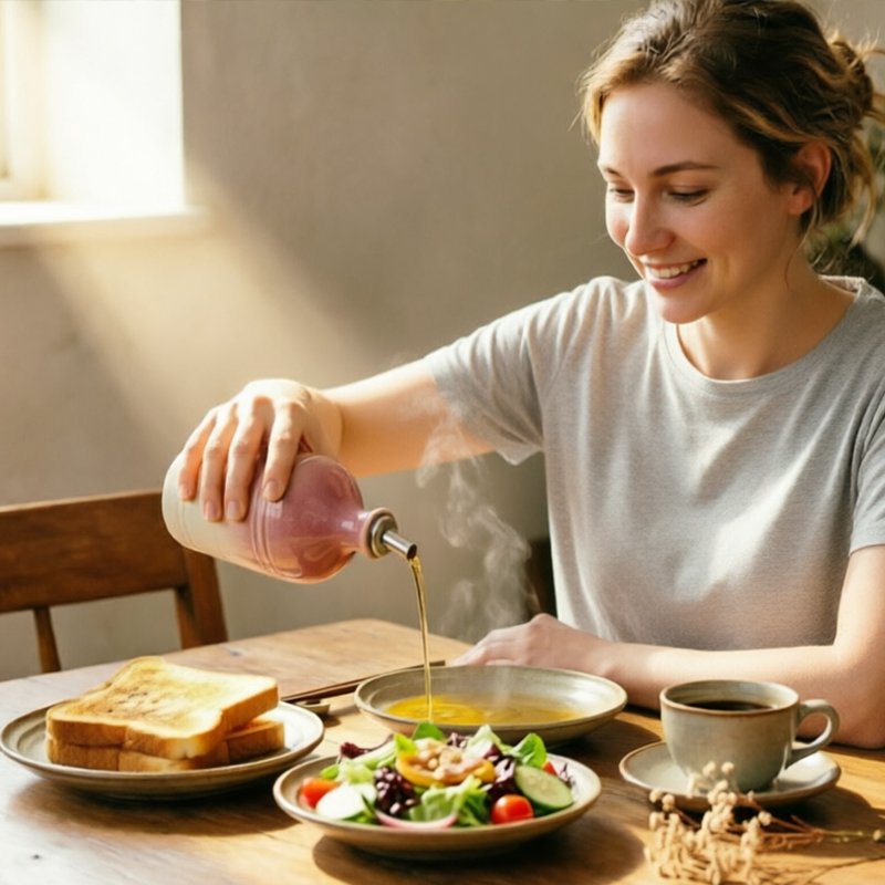 Bouteille d'huile d'olive rétro européenne en céramique verte avec bec verseur en acier inoxydable – Distributeur de condiments et de rangement vintag - Image 5
