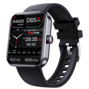 Montre connectée avec suivi de la fréquence cardiaque, de la pression artérielle, de la température corporelle et du sommeil, ainsi que compteur de pa