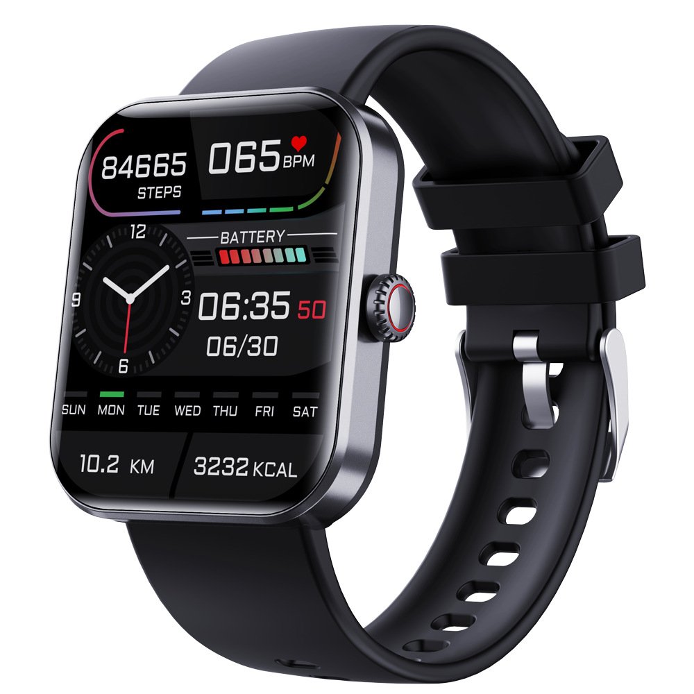 Montre connectée avec suivi de la fréquence cardiaque, de la pression artérielle, de la température corporelle et du sommeil, ainsi que compteur de pa